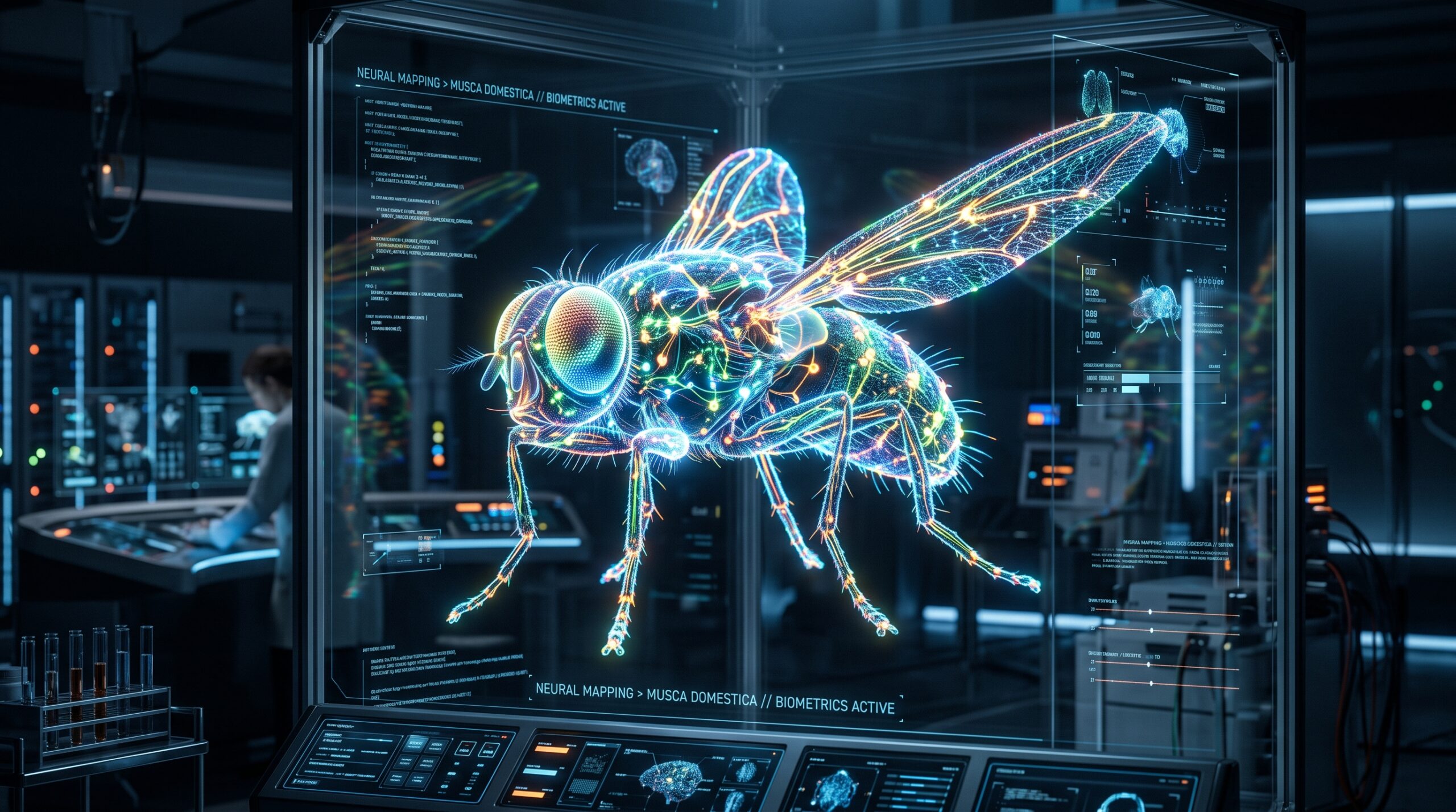 Mosca virtual com cérebro copiado ganha vida em simulação